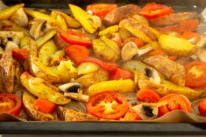 Photo baked vegetables